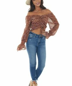 Illa Illa Tops Marmalade Ditsy Floral Print Woven Crop Top 22 Illa Illa Tops Marmalade Ditsy Floral Print Woven Crop Top