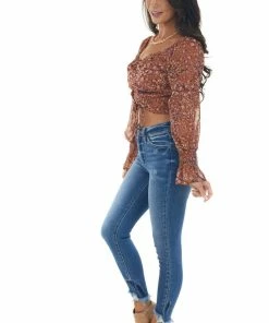 Illa Illa Tops Marmalade Ditsy Floral Print Woven Crop Top 23 Illa Illa Tops Marmalade Ditsy Floral Print Woven Crop Top