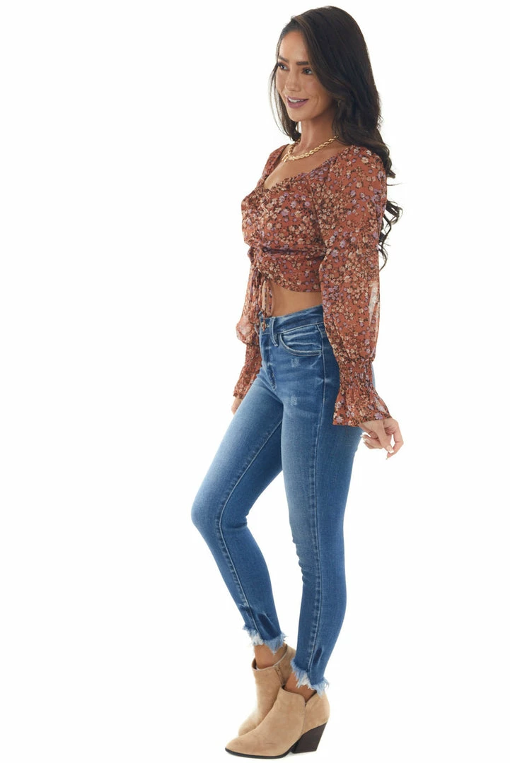 Illa Illa Tops Marmalade Ditsy Floral Print Woven Crop Top 8 Illa Illa Tops Marmalade Ditsy Floral Print Woven Crop Top