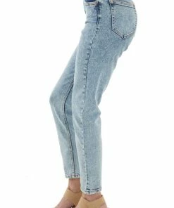 Cello Jeans Bottoms Medium Acid Wash Straight Fit High Rise Jeans