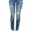 Special A Bottoms Medium Dark Wash Distressed Mid Rise Jeans 1 Special A Bottoms Medium Dark Wash Distressed Mid Rise Jeans