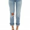 Vervet Bottoms Medium High Rise Distressed Boyfriend Jeans