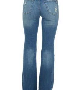 Special A Medium Mid Rise Distressed Flared Jeans