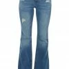 Special A Medium Mid Rise Distressed Flared Jeans