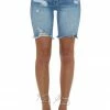 I&M Medium Wash Distressed Bermuda Denim Shorts Bottoms 2 I&M Medium Wash Distressed Bermuda Denim Shorts Bottoms