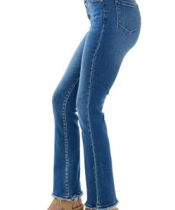 KanCan Bottoms Medium Wash High Rise Button Up Bootcut Jeans