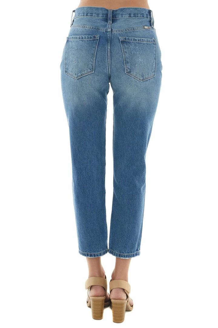 KanCan Medium Wash High Rise Distressed Mom Jeans 5 KanCan Medium Wash High Rise Distressed Mom Jeans