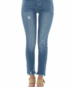 Special A Medium Wash High Rise Straight Leg Jeans