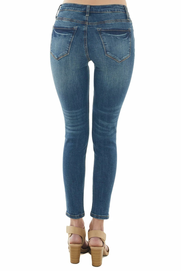Special A Bottoms Medium Wash Mid Rise Ankle Skinny Jeans 5 Special A Bottoms Medium Wash Mid Rise Ankle Skinny Jeans
