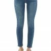 Special A Bottoms Medium Wash Mid Rise Ankle Skinny Jeans