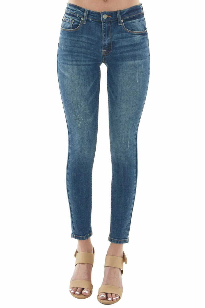 Special A Bottoms Medium Wash Mid Rise Ankle Skinny Jeans 3 Special A Bottoms Medium Wash Mid Rise Ankle Skinny Jeans