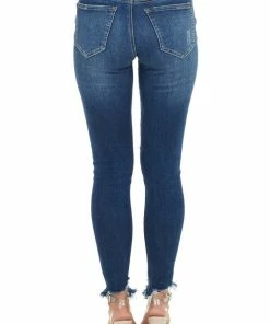 Special A Medium Wash Mid Rise Skinny Jean With Distressed Details Bottoms 14 Special A Medium Wash Mid Rise Skinny Jean With Distressed Details Bottoms