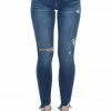 Special A Medium Wash Mid Rise Skinny Jean With Distressed Details Bottoms