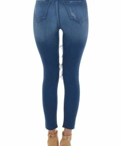 Cello Jeans Medium Wash Ripped Denim Skinny Jeans Bottoms