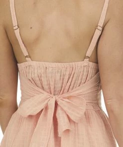 Hayden Melon Textured Sleeveless Tiered Short Dress Dresses