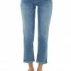 Vervet Mid Wash High Rise Boyfriend Cuffed Hem Jeans