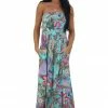 HEIMISH Dresses Mint Floral Print Strapless Maxi Dress