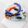Fame Accessories Multicolor Glass Bead Stretchy Bracelet Set