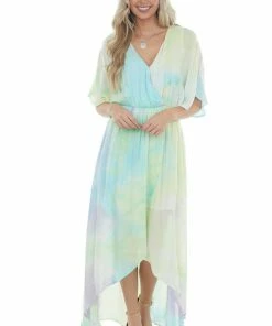 Main Strip Multicolor Tie Dye Maxi Dress Dresses