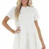 Emory Park Dresses Off White Drop Waist Swiss Dot Knit Dress With Tiered Detail 1 Emory Park Dresses Off White Drop Waist Swiss Dot Knit Dress With Tiered Detail