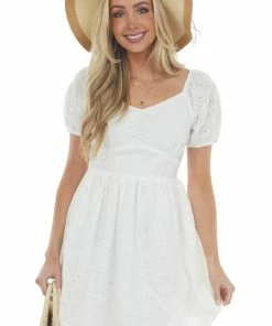 Jodifl Dresses Off White Eyelet Lace Empire Waist Short Dress 17 Jodifl Dresses Off White Eyelet Lace Empire Waist Short Dress