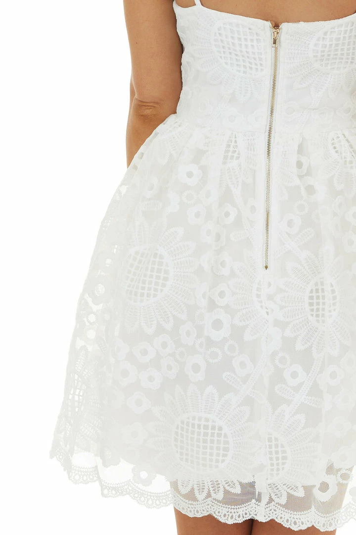 Dress Day Dresses Off White Lace Sleeveless Mini Dress 10 Dress Day Dresses Off White Lace Sleeveless Mini Dress