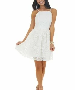 Dress Day Dresses Off White Lace Sleeveless Mini Dress 24 Dress Day Dresses Off White Lace Sleeveless Mini Dress