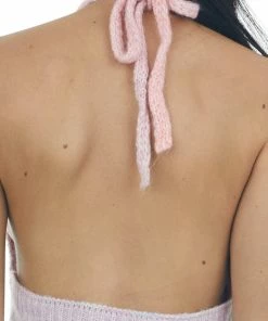 Miss Sparkling Pastel Rainbow Ombre Halter Mini Dress