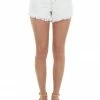 Vervet Bottoms Peach Ombre High Rise Frayed Denim Shorts