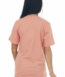 Blume+Co Peach 'Tacos And Tequila' Graphic Tee Shirt