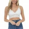 Style Melody Accessories Pearl White Criss Cross Back Lace Bralette