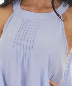 Entro Periwinkle Halter Neck Loose Fit Sleeveless Flare Blouse Tops 22 Entro Periwinkle Halter Neck Loose Fit Sleeveless Flare Blouse Tops