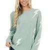 BiBi Sage Super Soft Knit Sweater With Lightning Bolt Print