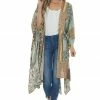 Easel Kimonos Powder Blue Abstract Multicolor Loose Flowy Kimono