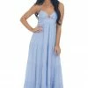 Entro Powder Blue Sleeveless Tiered Maxi Dress Dresses