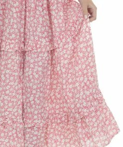 Ces Femme Dresses Punch Ditsy Floral Frill Tiered Midi Dress