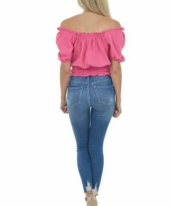 143 Story Raspberry Ruched Waist Textured Bodysuit Tops 21 143 Story Raspberry Ruched Waist Textured Bodysuit Tops