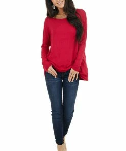 FSL APPAREL Ruby Long Sleeve Stretchy Knit Top With Boat Neckline Tops 20 FSL APPAREL Ruby Long Sleeve Stretchy Knit Top With Boat Neckline Tops