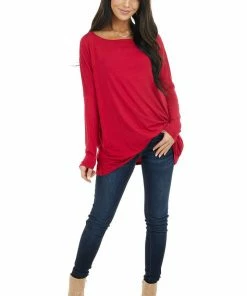 FSL APPAREL Ruby Long Sleeve Stretchy Knit Top With Boat Neckline Tops 19 FSL APPAREL Ruby Long Sleeve Stretchy Knit Top With Boat Neckline Tops