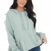 Wishlist Sage Hooded Top With Drawstrings And Peplum Detail 2 Wishlist Sage Hooded Top With Drawstrings And Peplum Detail