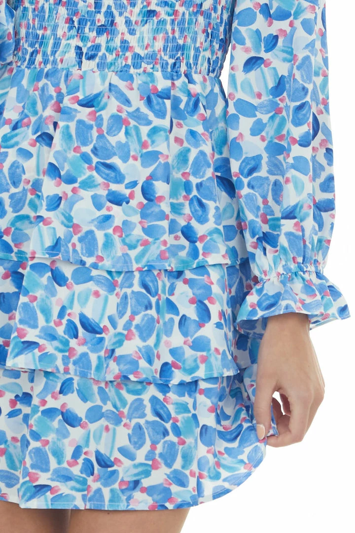 Jodifl Dresses Sapphire Printed Smocked Tiered Ruffle Dress 10 Jodifl Dresses Sapphire Printed Smocked Tiered Ruffle Dress