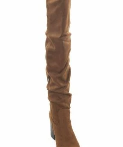 JP ORIGINAL CORP Shoes Sepia Faux Suede Pointed Toe Slouchy Boots