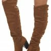 JP ORIGINAL CORP Shoes Sepia Faux Suede Pointed Toe Slouchy Boots