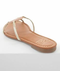 MIAMI SHOE Shoes Sienna And Gold Circle Detail Slip On Sandals 14 MIAMI SHOE Shoes Sienna And Gold Circle Detail Slip On Sandals