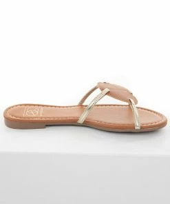 MIAMI SHOE Shoes Sienna And Gold Circle Detail Slip On Sandals 15 MIAMI SHOE Shoes Sienna And Gold Circle Detail Slip On Sandals