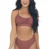 Mermaid Swimwear Sienna Ruched Scoop Neck High Leg Bikini Set Accessories