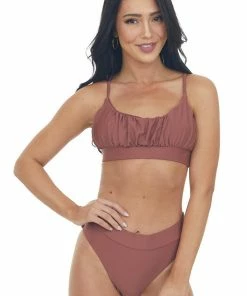 Mermaid Swimwear Sienna Ruched Scoop Neck High Leg Bikini Set Accessories 14 Mermaid Swimwear Sienna Ruched Scoop Neck High Leg Bikini Set Accessories