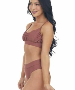 Mermaid Swimwear Sienna Ruched Scoop Neck High Leg Bikini Set Accessories 15 Mermaid Swimwear Sienna Ruched Scoop Neck High Leg Bikini Set Accessories