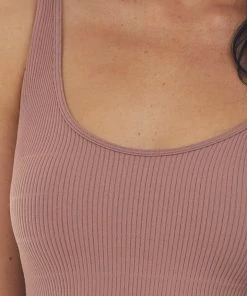 By Together Tops Sienna Seamless Ribbed Knit Cropped Tank Top