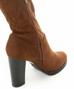 Legend Footwear Spice Faux Suede Knee Length High Heel Boots 19 Legend Footwear Spice Faux Suede Knee Length High Heel Boots